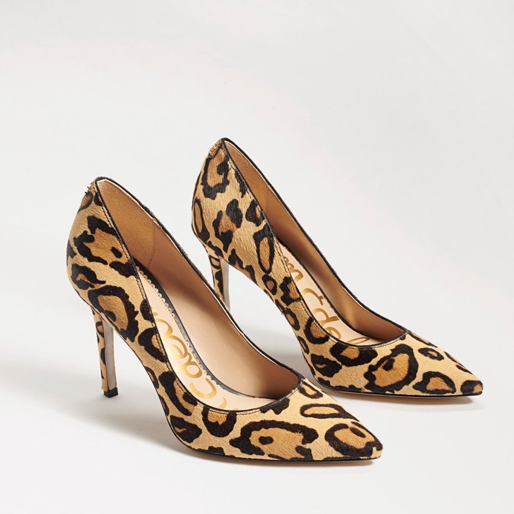 Sam Edelman HAZEL POINTED TOE HEEL in New Tan Leopard ~ 8.5 Wide🐆 🤩🔥🔥